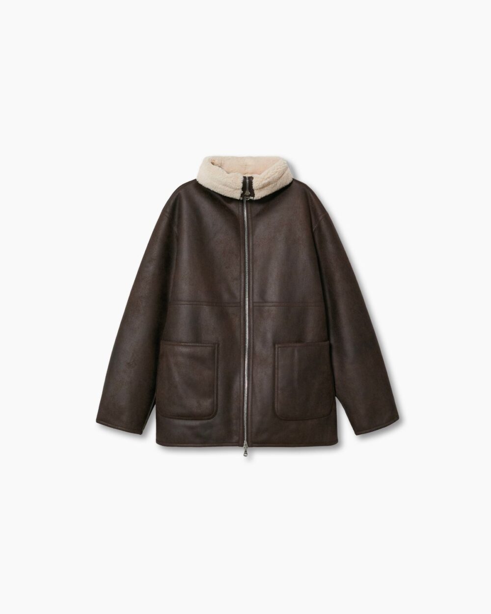 Leather biker jacket - Image 5