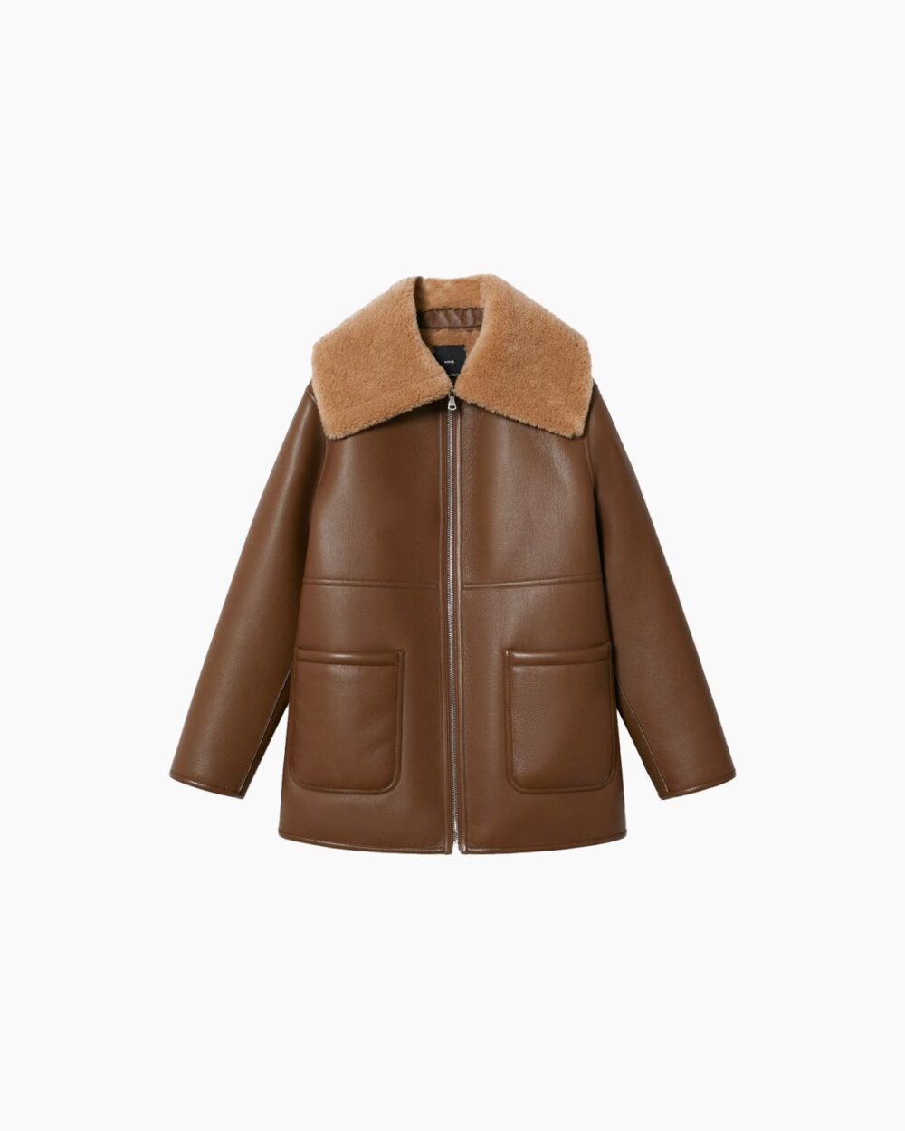 Leather biker jacket - Image 4